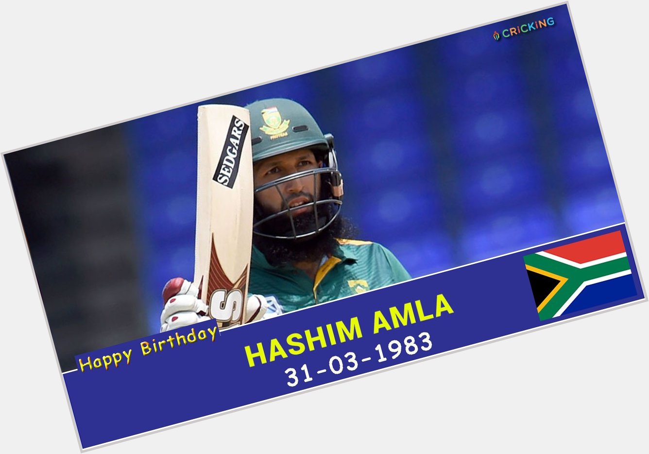 Happy Birthday Hashim Amla. The South African cricketer turns 34 today. 