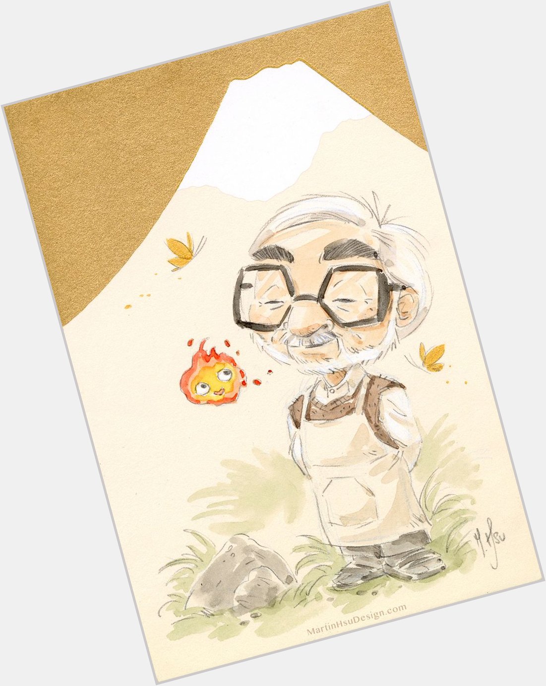 Ilustraciones para celebrar el cumpleaños de Hayao Miyazaki, por  