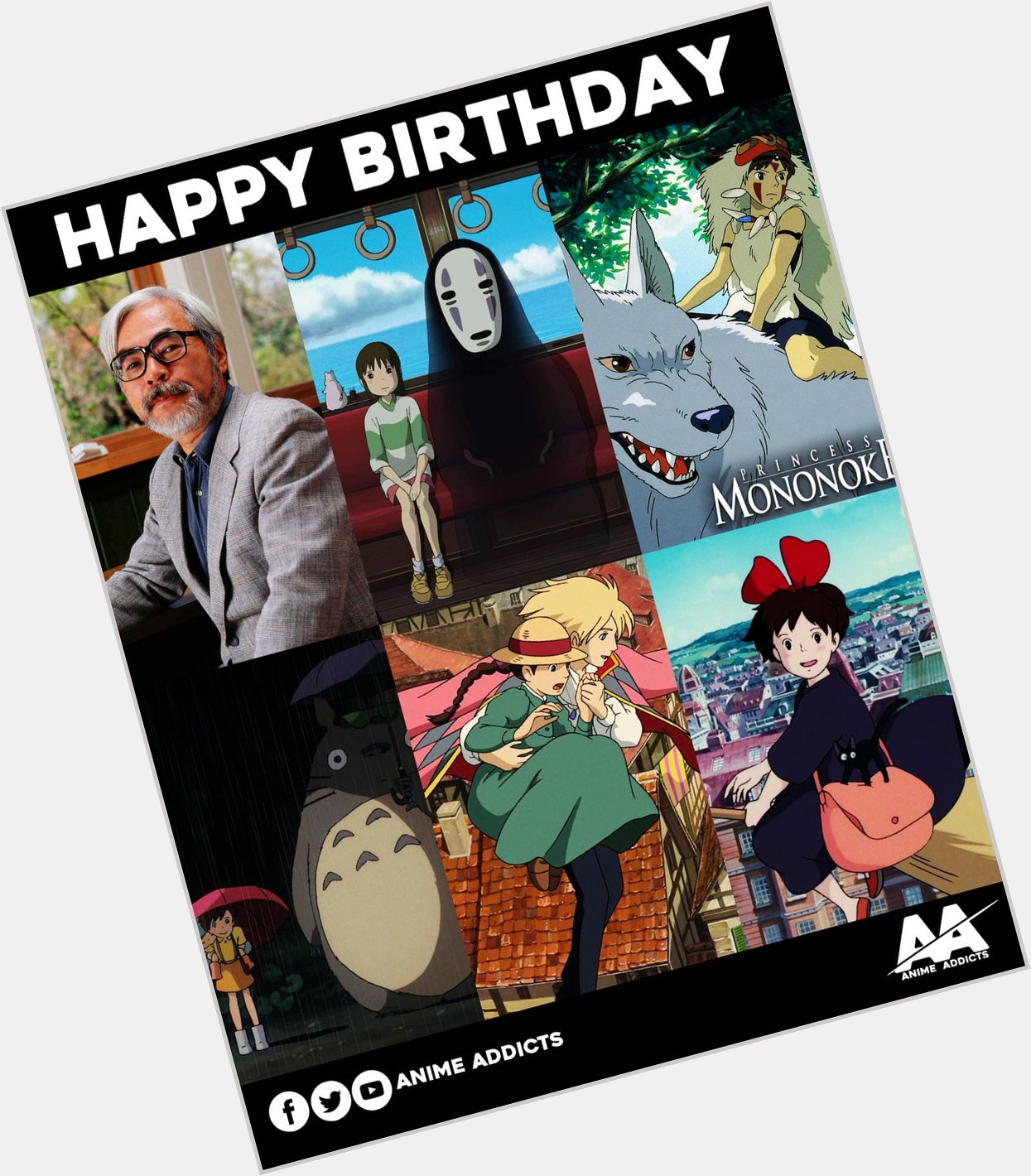 (1/5) Happy 80th Birthday to the legendary Hayao Miyazaki! Thank you for all the amazing stories! 