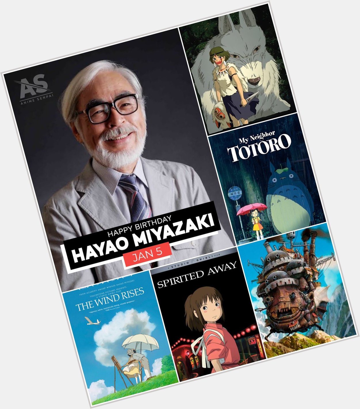 Happy Birthday To One Of The Greatest Film Directors, Hayao Miyazaki!   