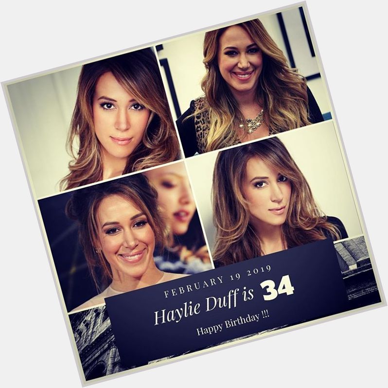 Actress Haylie Duff is 34 today !!!    to wish her a happy Birthday !!!  