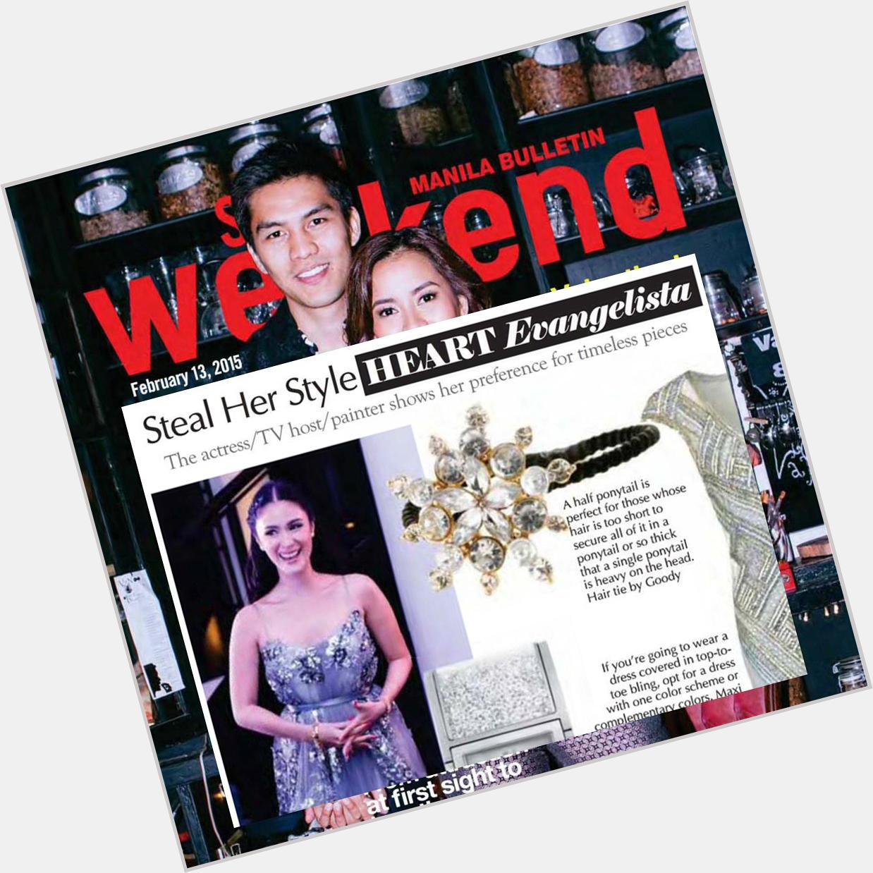 Steal the style of bday girl Heart Evangelista with our Luxe ponytailer, as seen in Style Weekend. Happy Vday!  