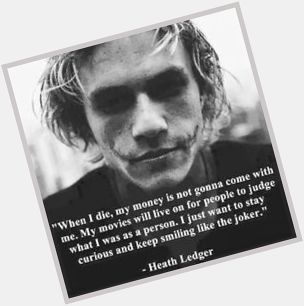 Happy birthday to one of my favourite actors ever! RIP Heath Ledger 