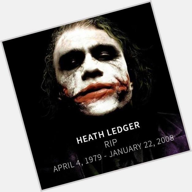 Happy Birthday To Heath Ledger.. The Most loved Villian of all the time..  
