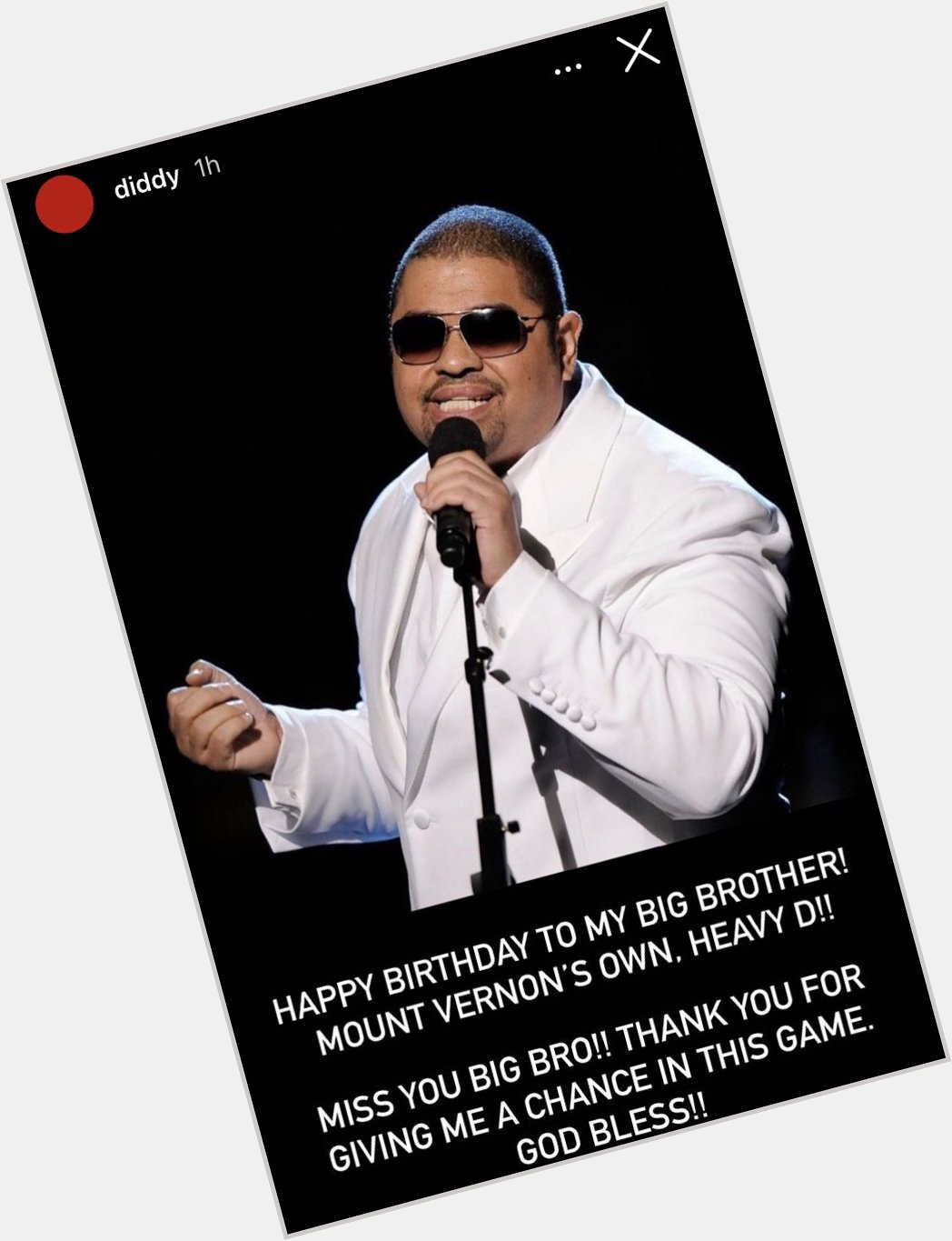 Diddy sends a Happy Heavenly Birthday to the late Heavy D 