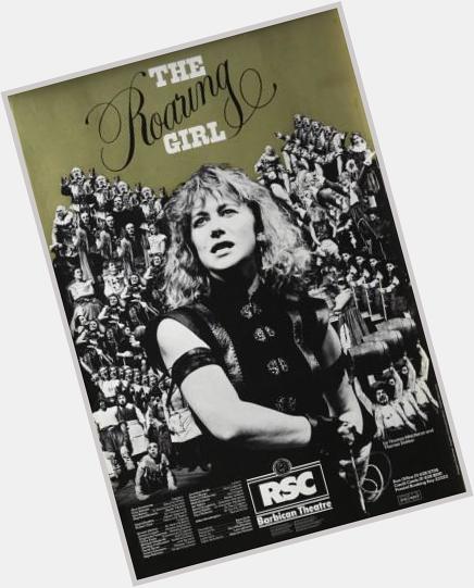 Happy birthday to Dame Helen Mirren, here on poster for 1983 production of \"The Roaring Girl.\" Via 