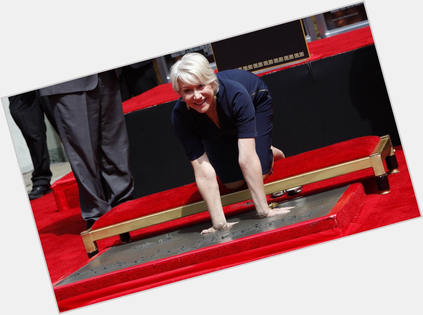 Happy birthday Dame Helen Mirren! She\s pictured at her imprint ceremony in 2011. 