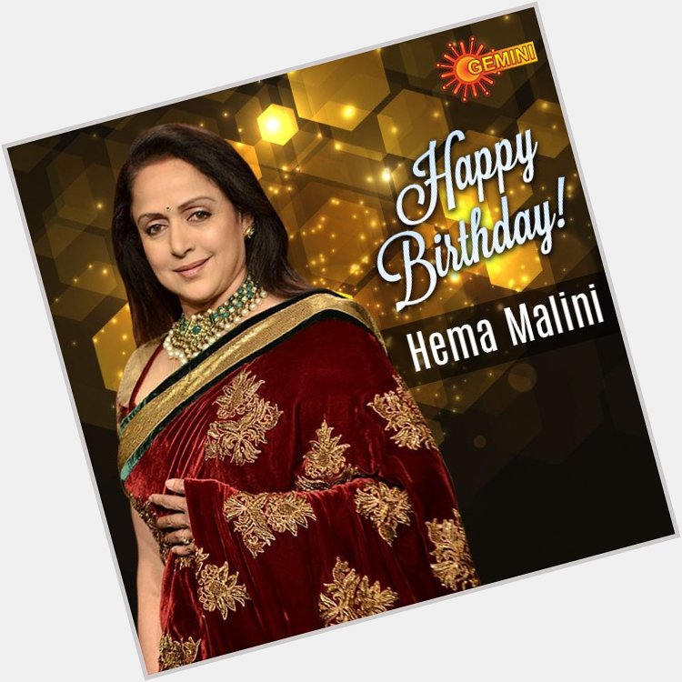  wishes a very Happy Birthday to dream girl of Bollywood and the great actress Hema Malini :) 