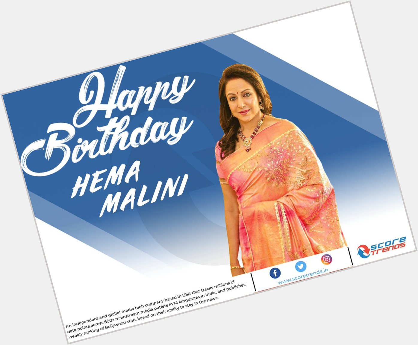 Score Trends wishes Hema Malini Happy Birthday! 