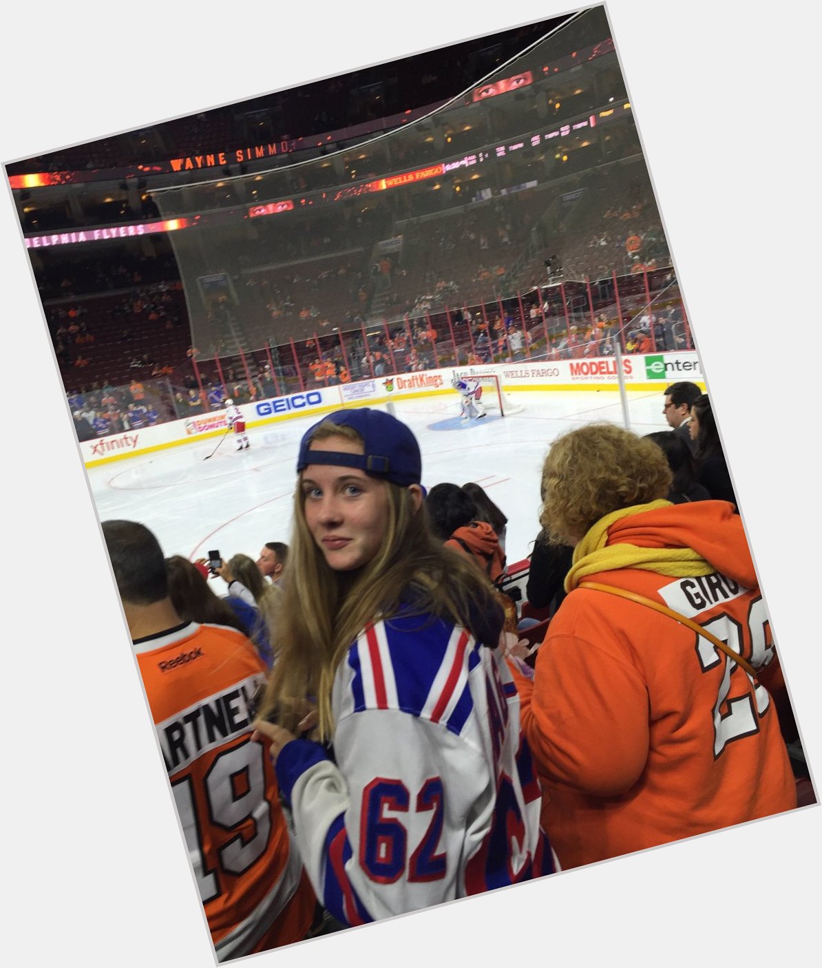 Happy bday to my hero henrik lundqvist here s a pic of me and him at my first ever hockey game :D 