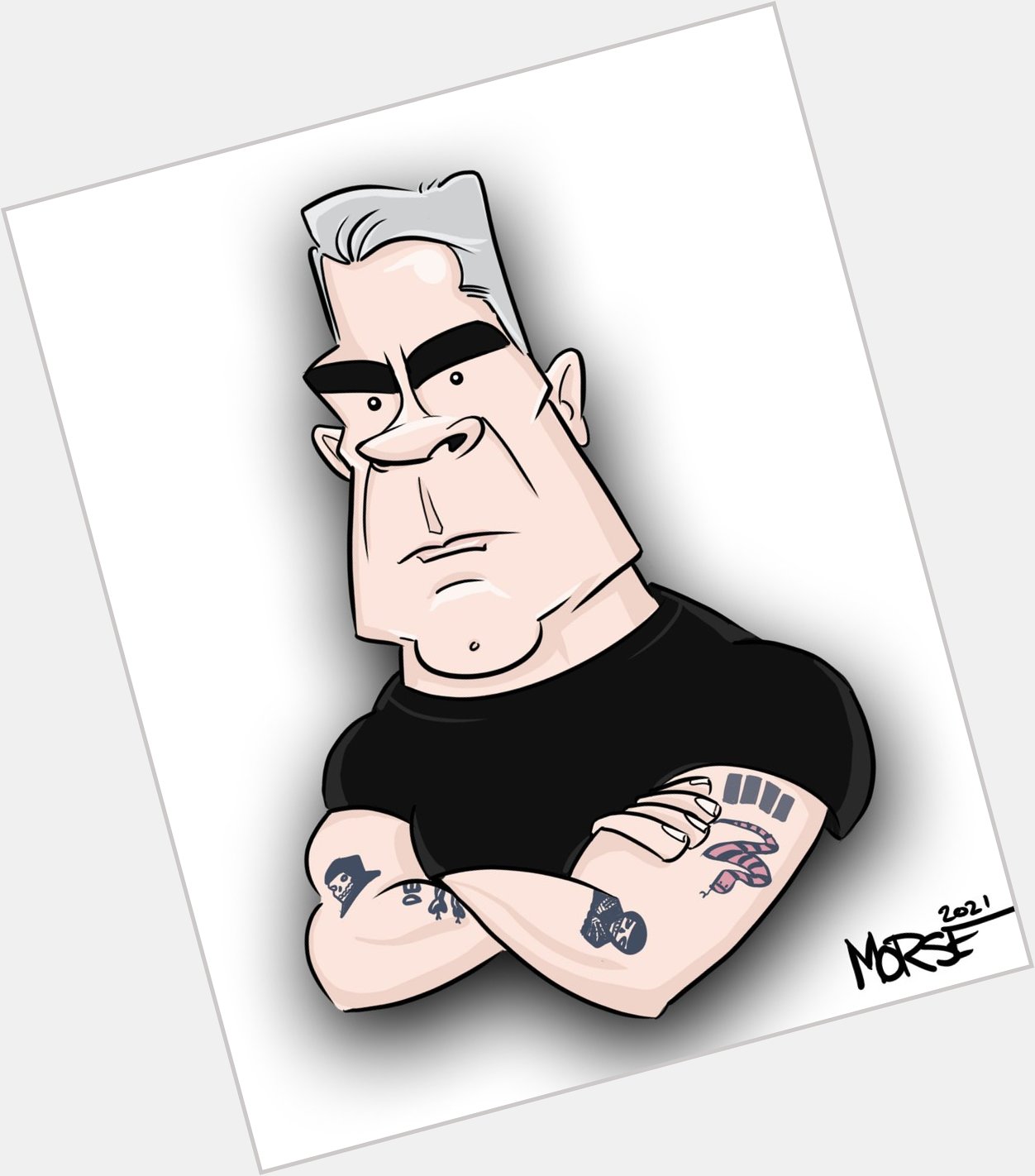 Happy 60th Birthday to Henry Rollins!  Want a caricature for your very own?  Raise your Black Flag and message me! 