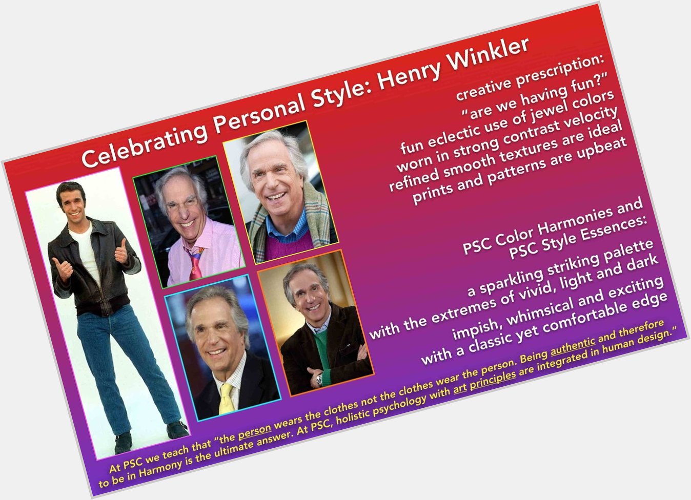 Happy birthday Henry Winkler. We celebrate your fun personal style today! 