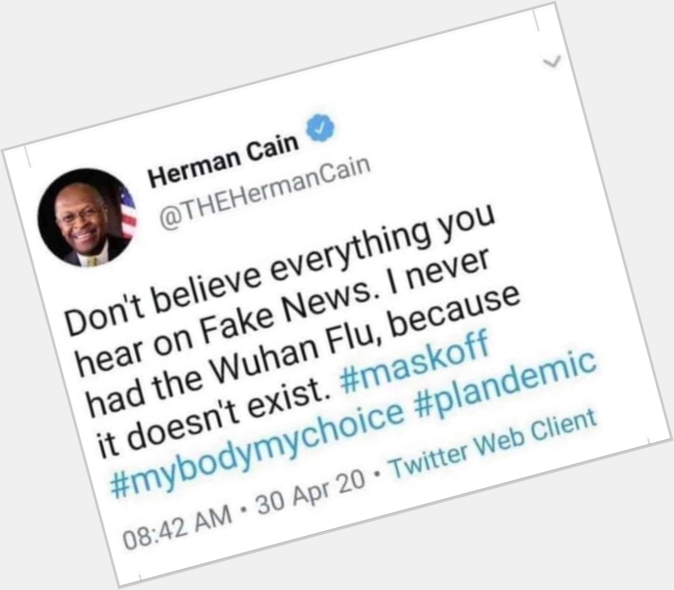 Happy Birthday and RIP to Herman Cain 