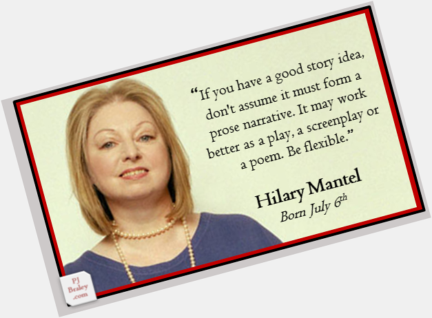 Happy Hilary Mantel, award-winning English writer of\"Wolf Hall.\"  