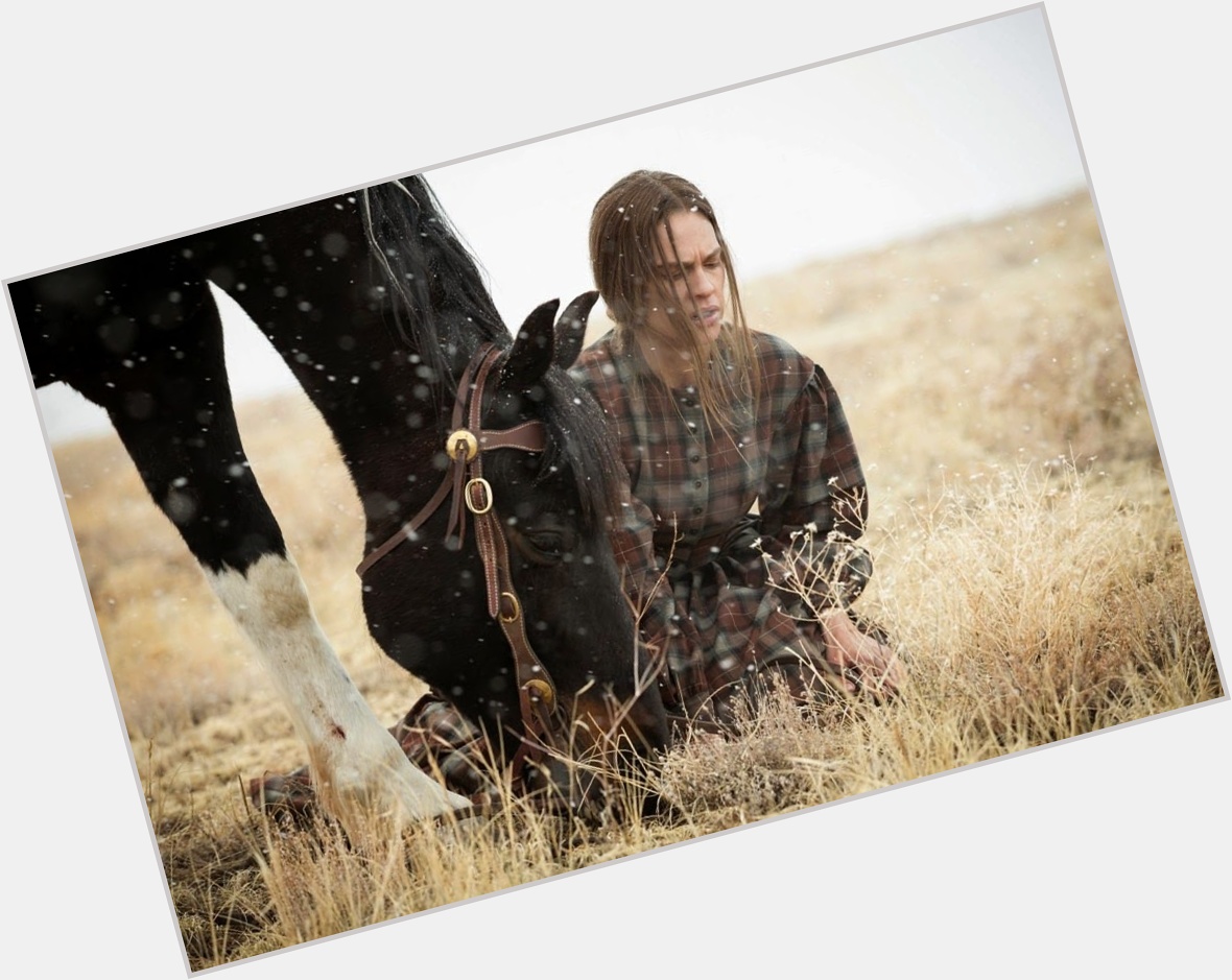   Hilary Swank as Mary Bee Caddy in Tommy Lee Jones film The Homesman, 2014
Happy birthday! 