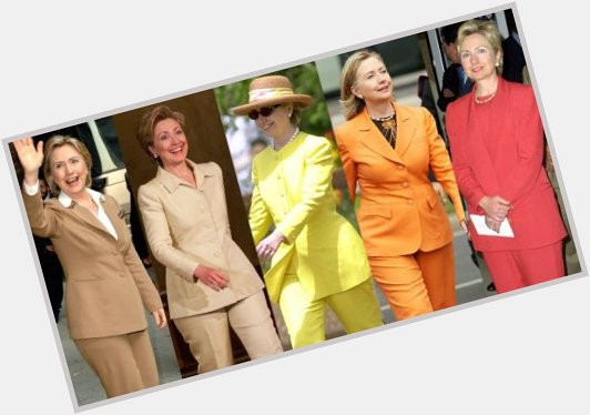 Happy 68th Birthday, Hillary Clinton! See all of her colorful pantsuits through the years: 
 