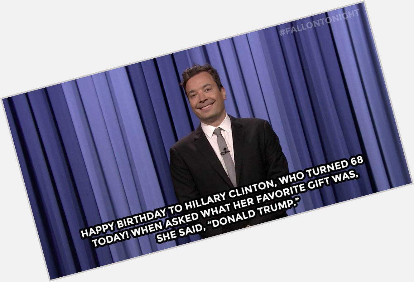 \"Happy birthday to Hillary Clinton, who turned 68 today! When asked what her favorite...\"  