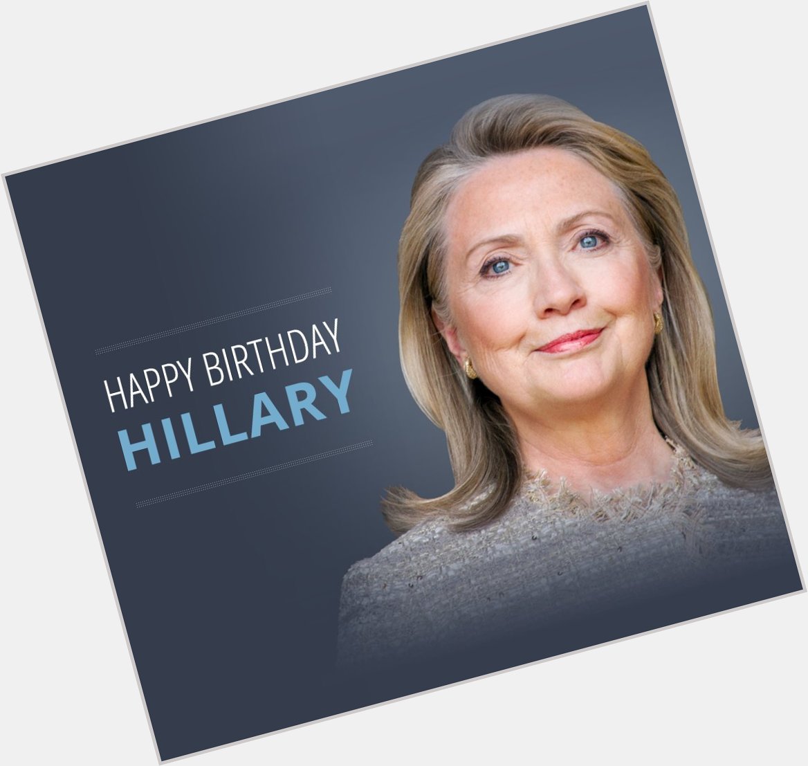 Vandaag blaast Hillary Clinton 70 kaarsjes uit, happy birthday Hillary!  