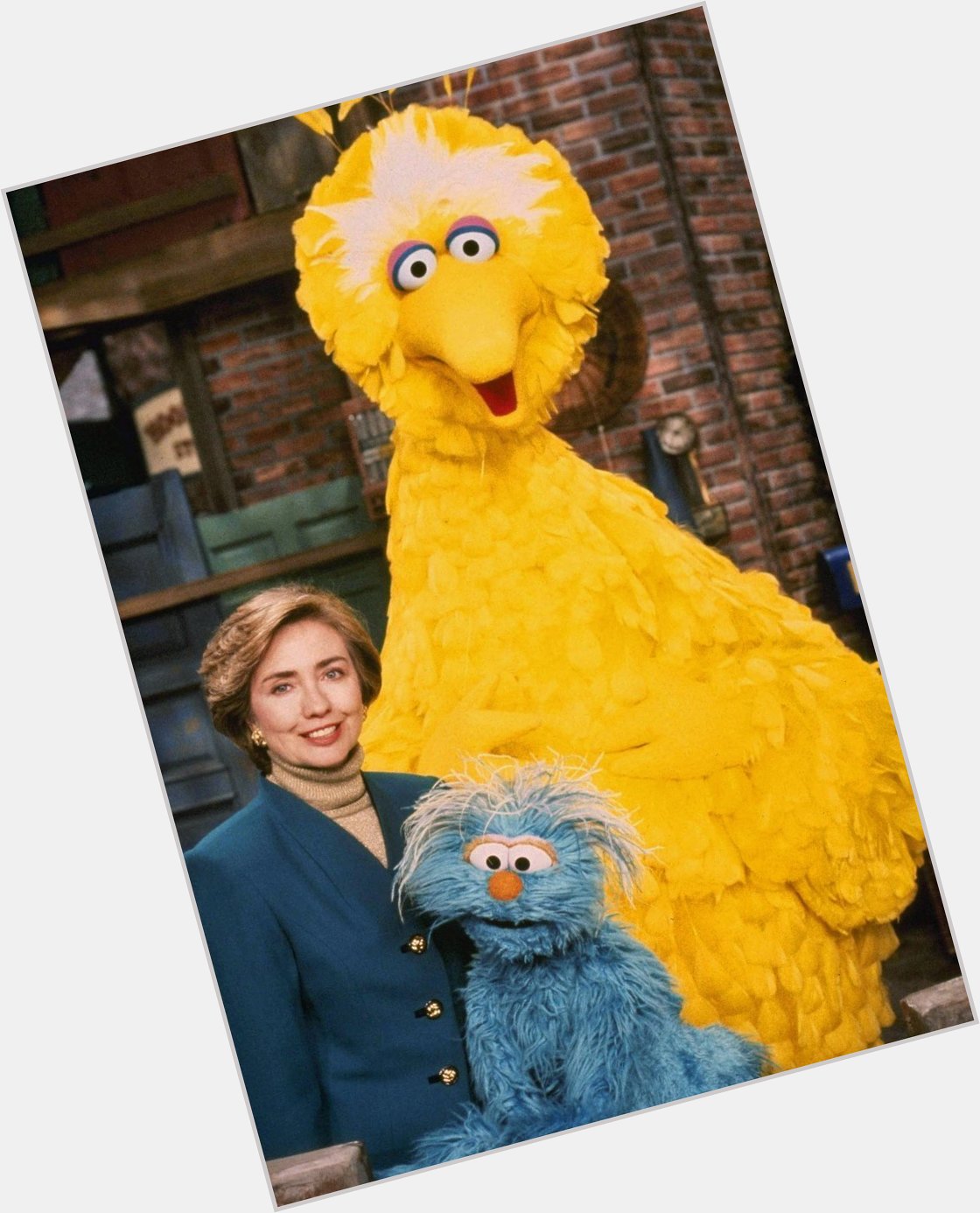  Happy Birthday In honor of this day here are some pictures of Hillary Clinton with Big Bird 