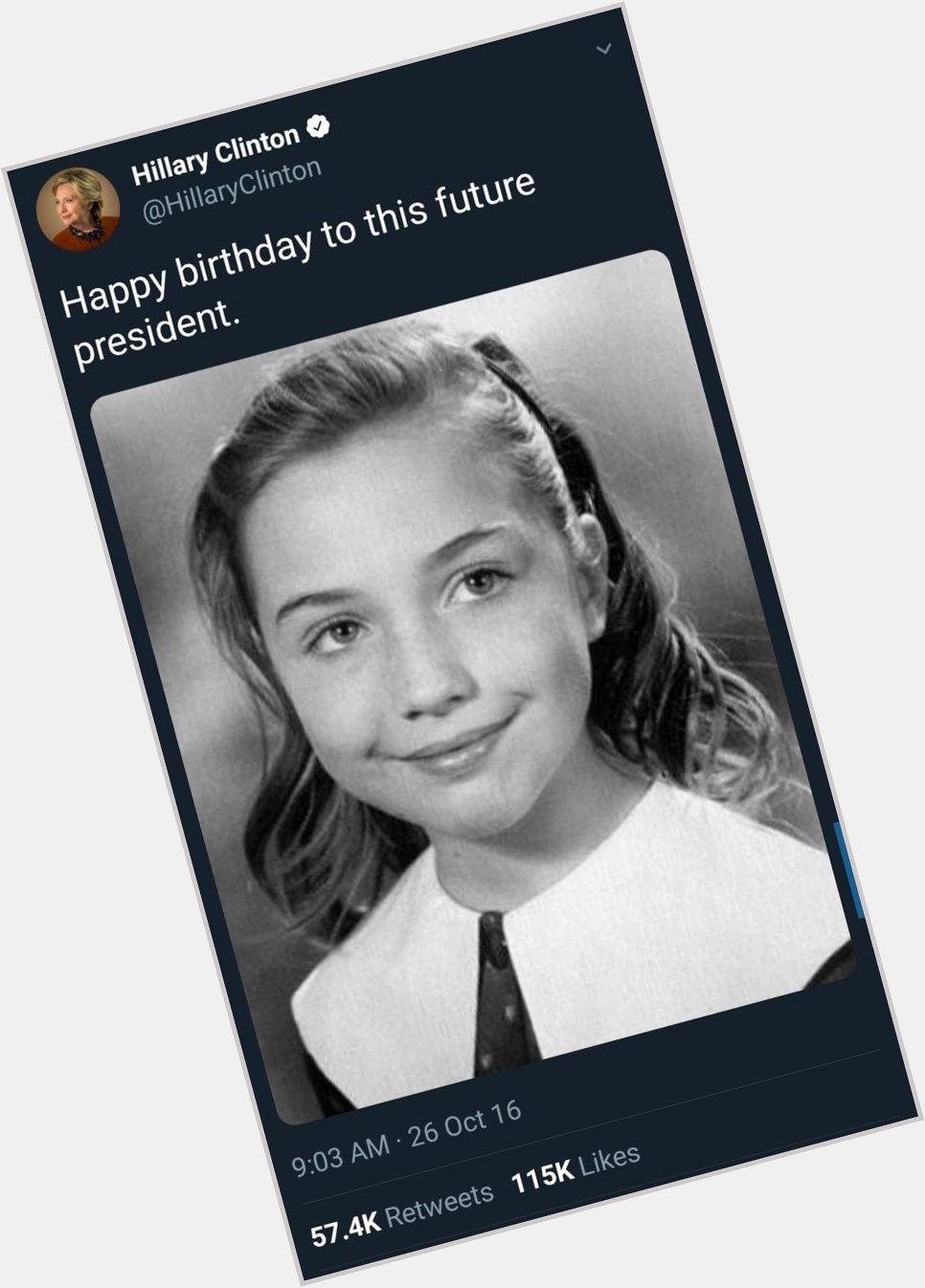 Happy Birthday, Hillary Clinton. 

LOL. 