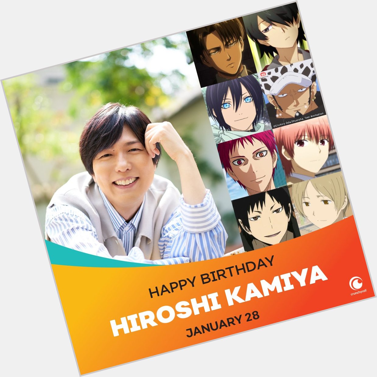 Happy Birthday to the Japanese Voice Actor Hiroshi Kamiya 