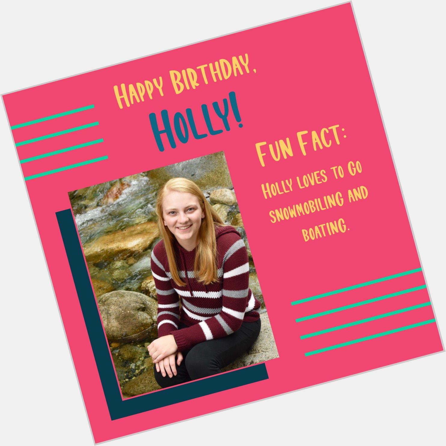 Happy birthday to Holly, one of our fabulous CAB members! Have an awesome day Holly! 