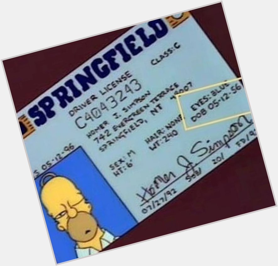 Happy Birthday To Homer Simpson  