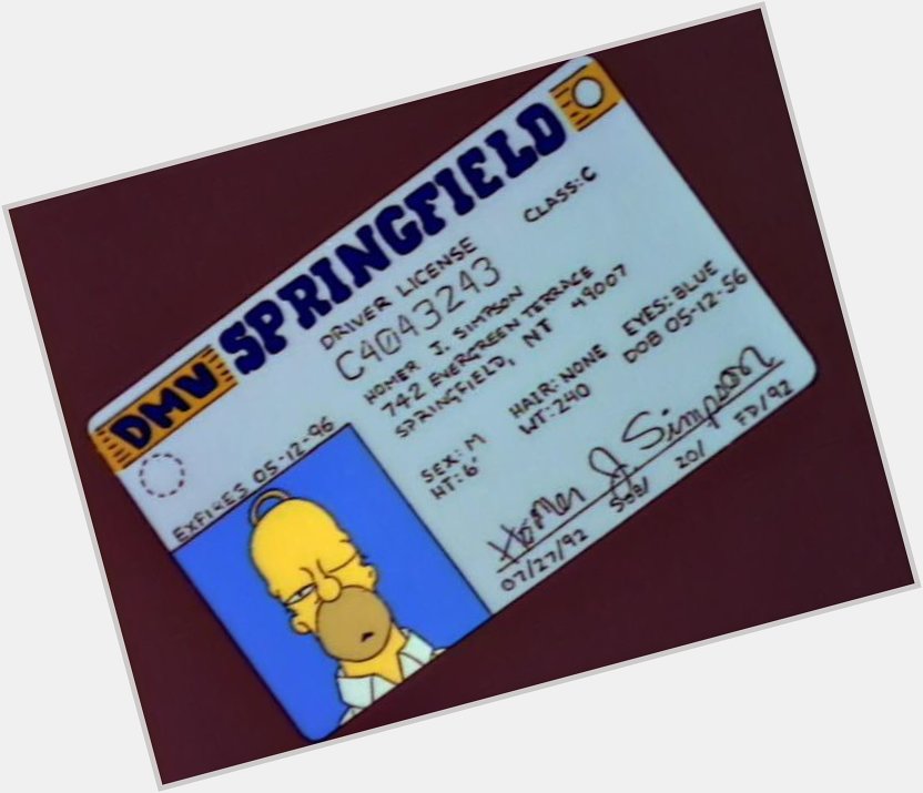 Happy Birthday to Homer Simpson!   