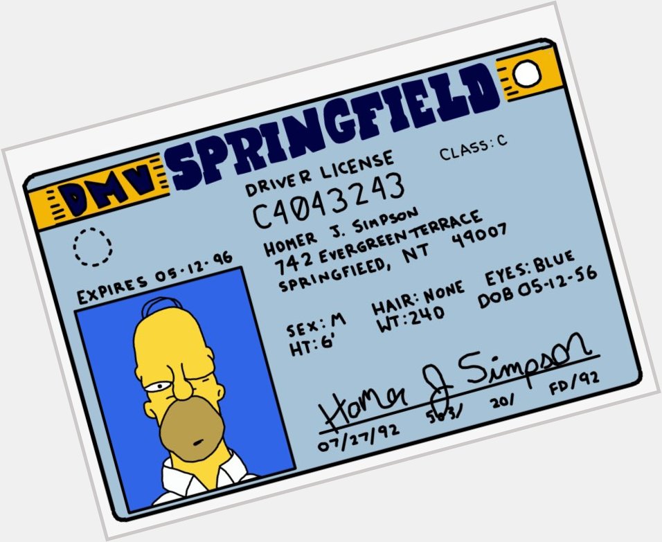 Happy birthday to Homer Simpson.   