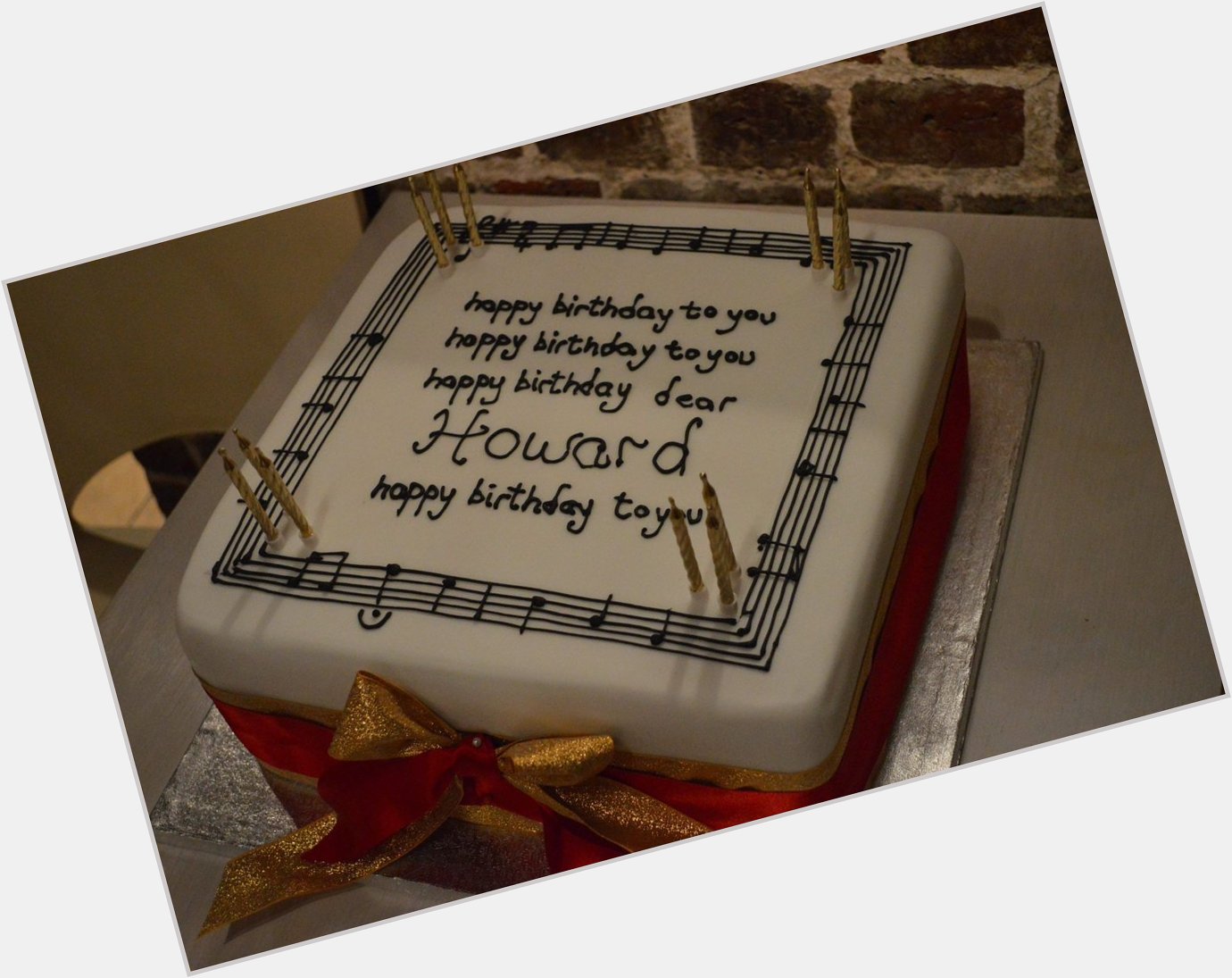 Happy Birthday to LMP Conductor Laureate Howard Shelley! Here\s the wonderful cake that Julia (cello) baked and iced! 