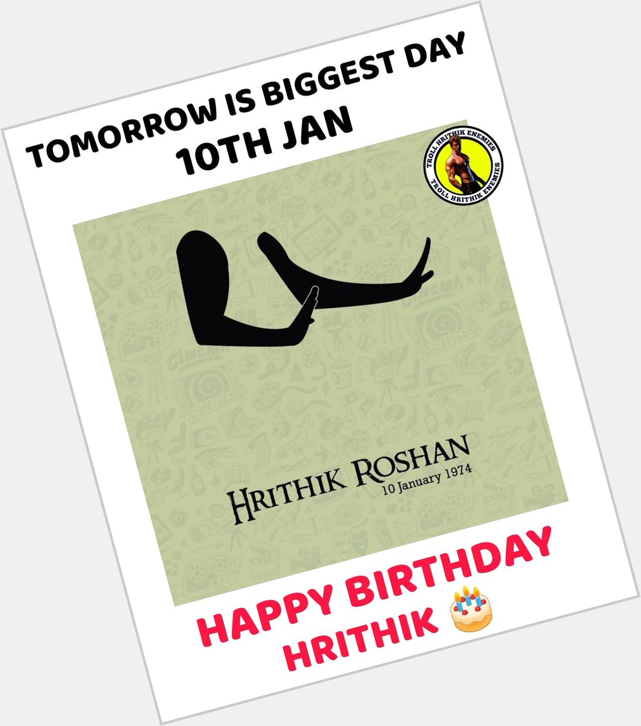 1 Day to go Happy Birthday Hrithik Roshan   