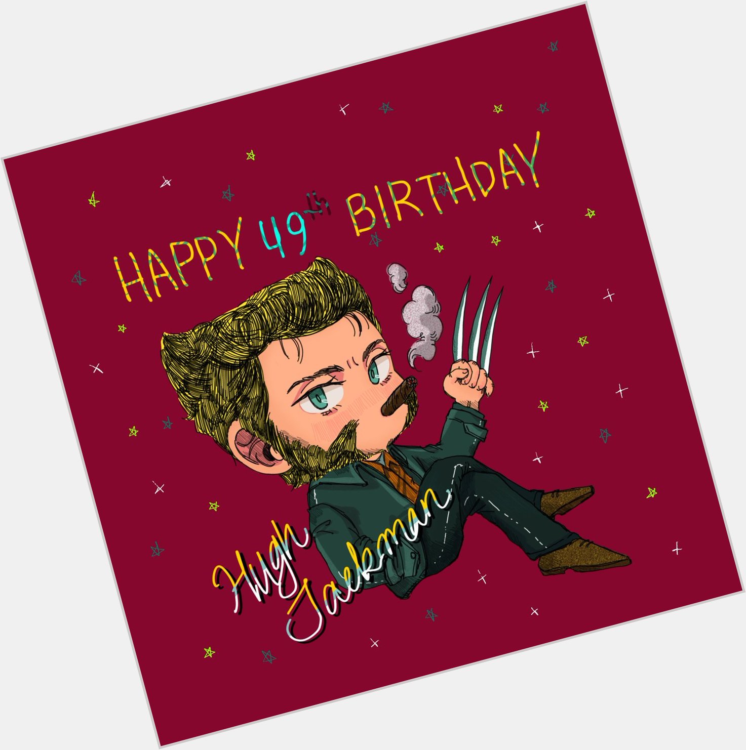    OCT 12TH        (?)            !
HAPPY BIRTHDAY HUGH JACKMAN my one and only Wolverine 
