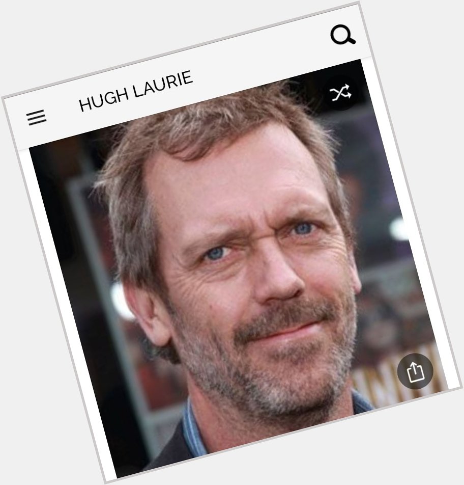 Happy birthday to this great actor.  Happy birthday to Hugh Laurie 