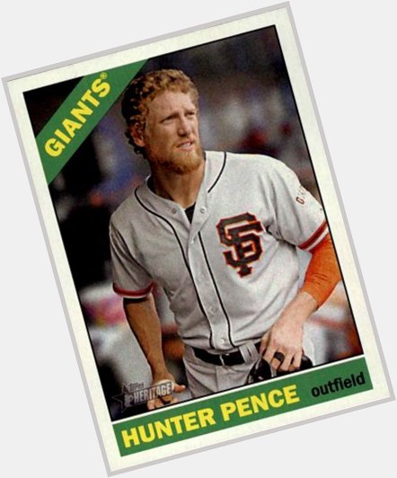 4/13 Happy Birthday to Hunter Pence!  (2015 Topps Heritage card) 