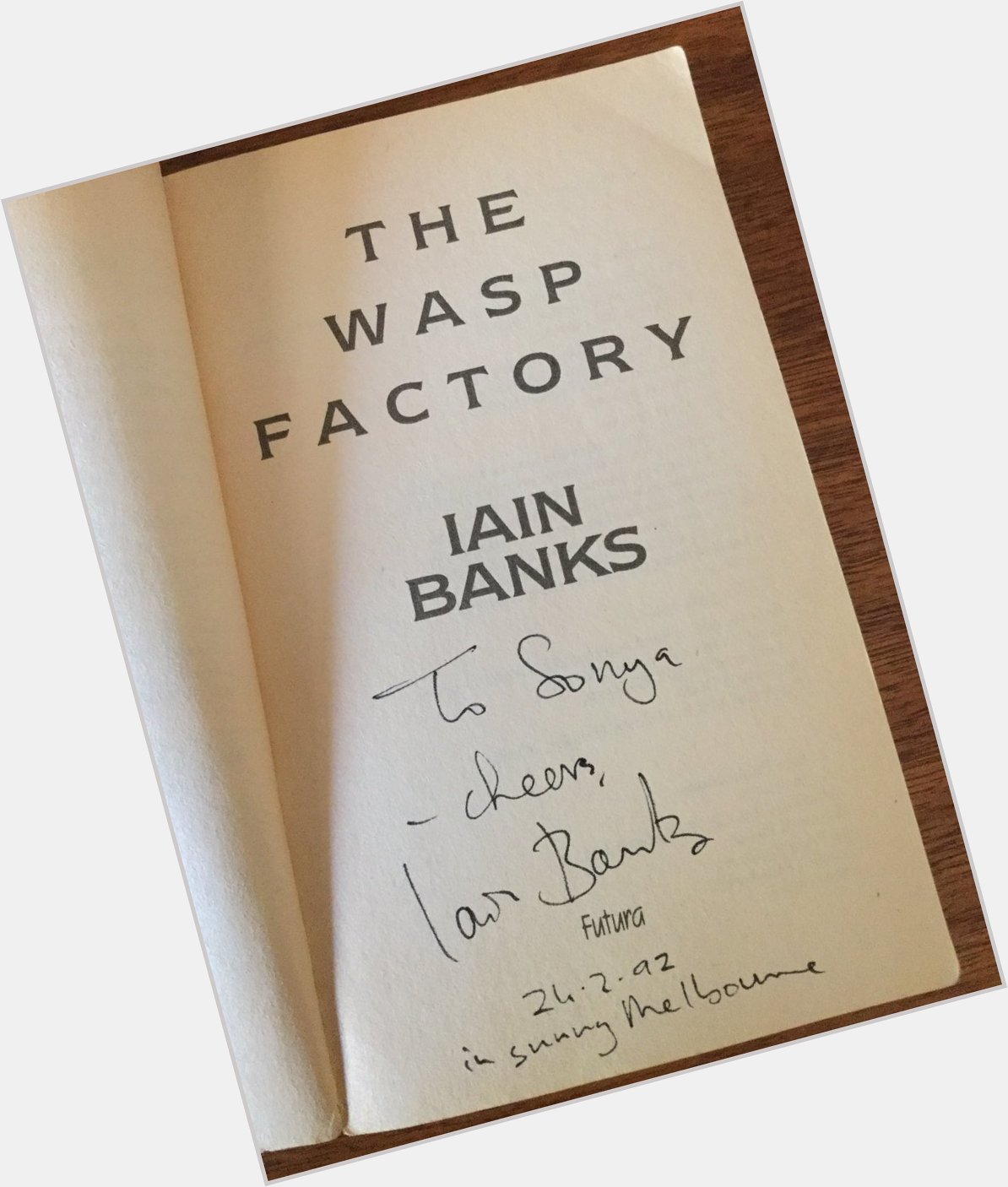 Happy birthday Iain Banks, wherever you are. X 