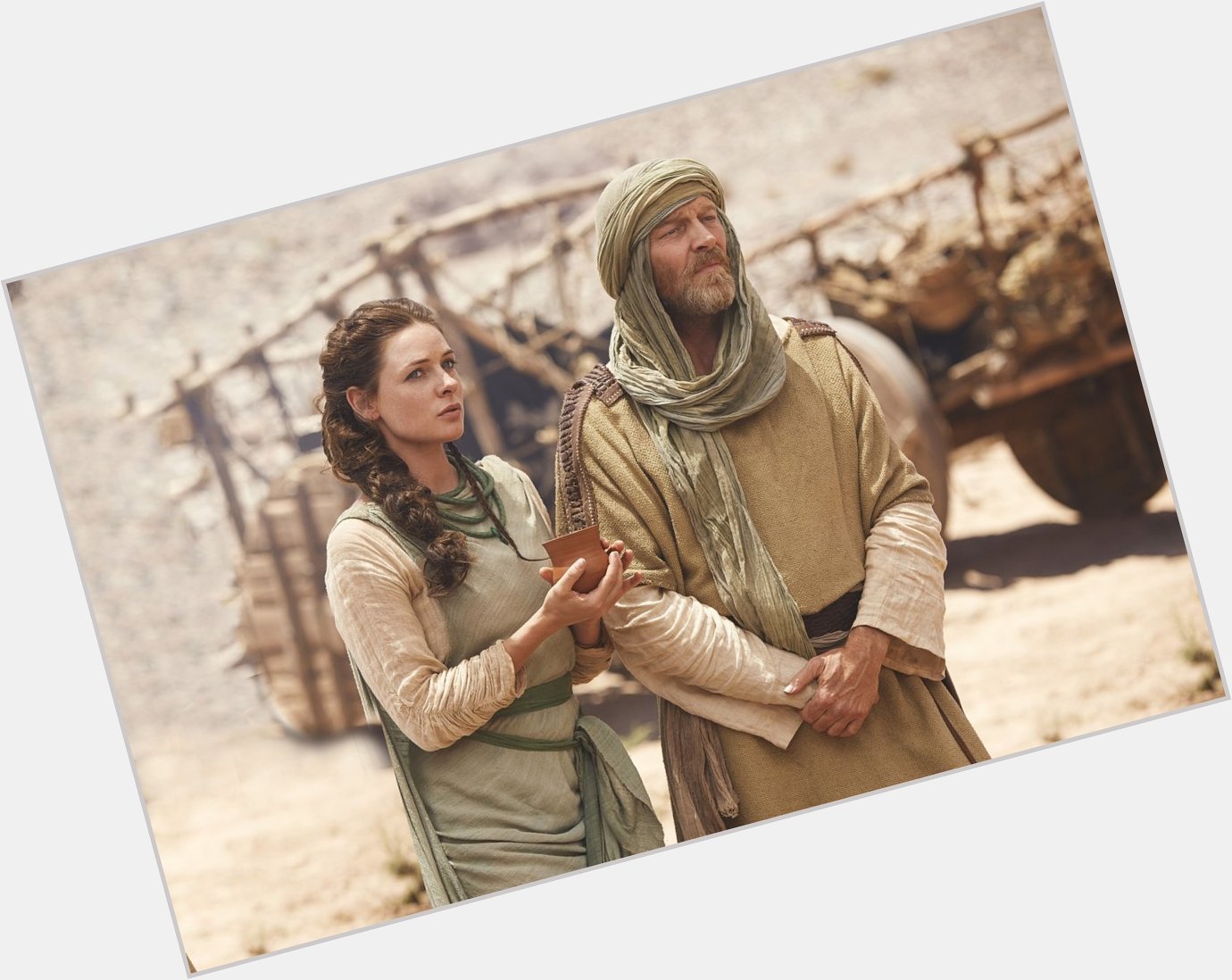 Rebecca Ferguson as Dinah and Iain Glen as Jacob in \"The Red Tent\" (2014)| A Very Happy Birthday to Iain Glen! 
