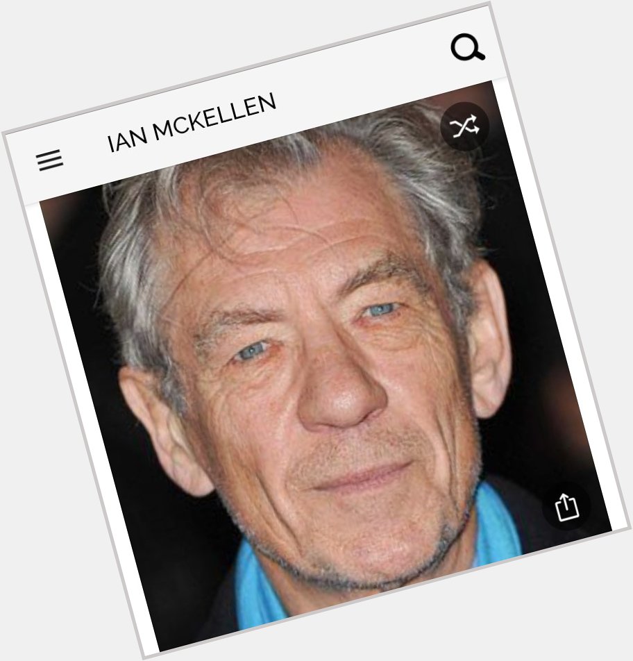 Happy birthday to this great actor. Happy birthday to Ian McKellen 