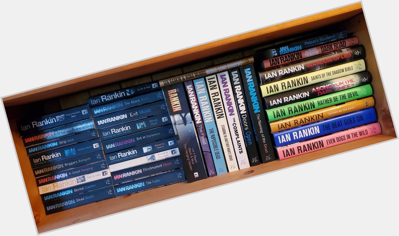 Happy birthday to Ian Rankin This is easily my favourite book shelf. 