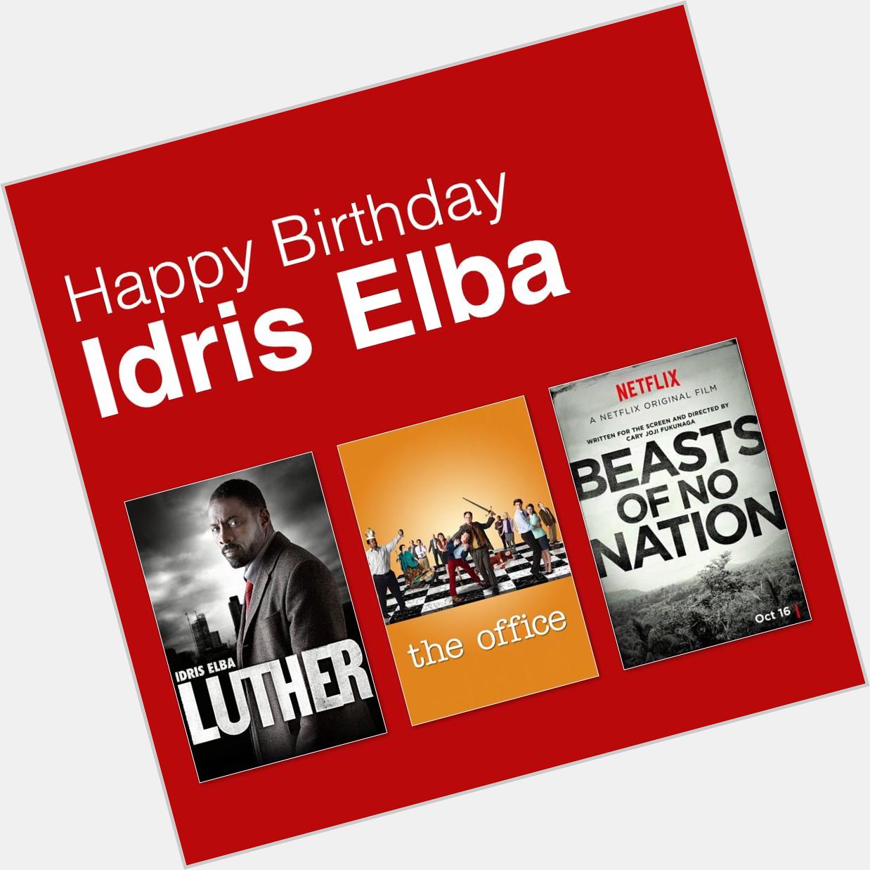Happy Birthday Idris Elba. Here\s his titles currently streaming and coming to Netflix! 