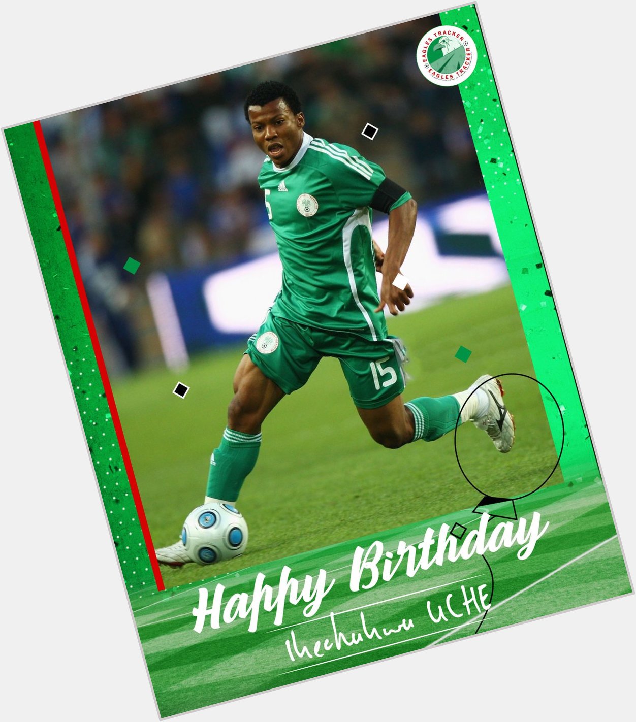  46 Caps  19 Goals 1 AFCON (2013)

Happy Birthday to former Super Eagles striker, Ikechukwu Uche 