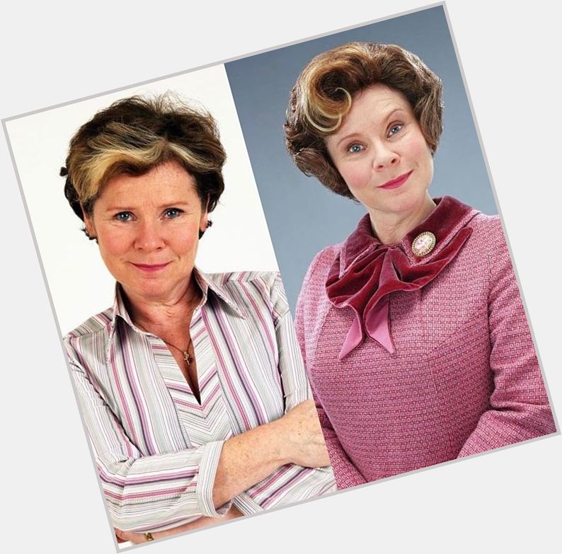 Happy birthday to Imelda Staunton. She plays Dolores Umbridge in Harry Potter fifth and Harry Potter sixth 