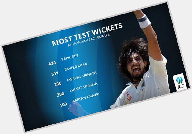 Happy Birthday to the latest member of the 200 Test wickets club,  Ishant Sharma!...  