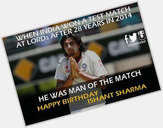 Happy Birthday Ishant Sharma; He turned 27 today 