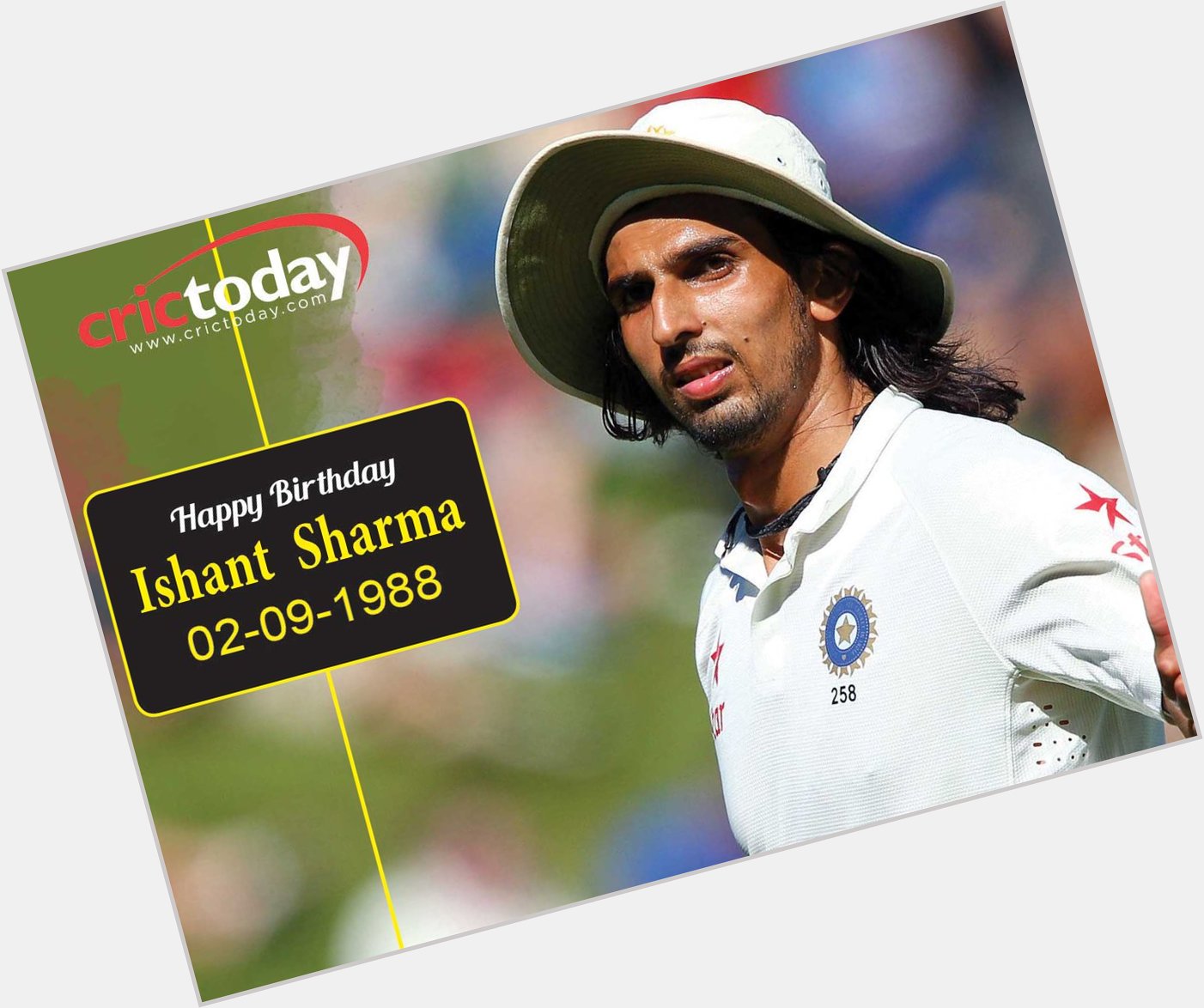 Wishing Ishant Sharma a very happy birthday..... 