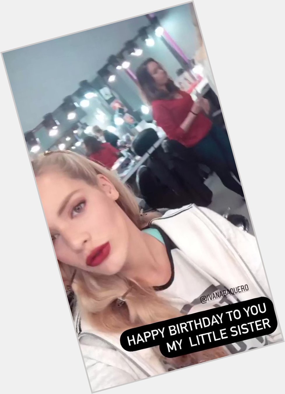 Alejandra wishing Happy Birthday to Ivana Baquero

[Alejandra Onieva via Instagram stories] 