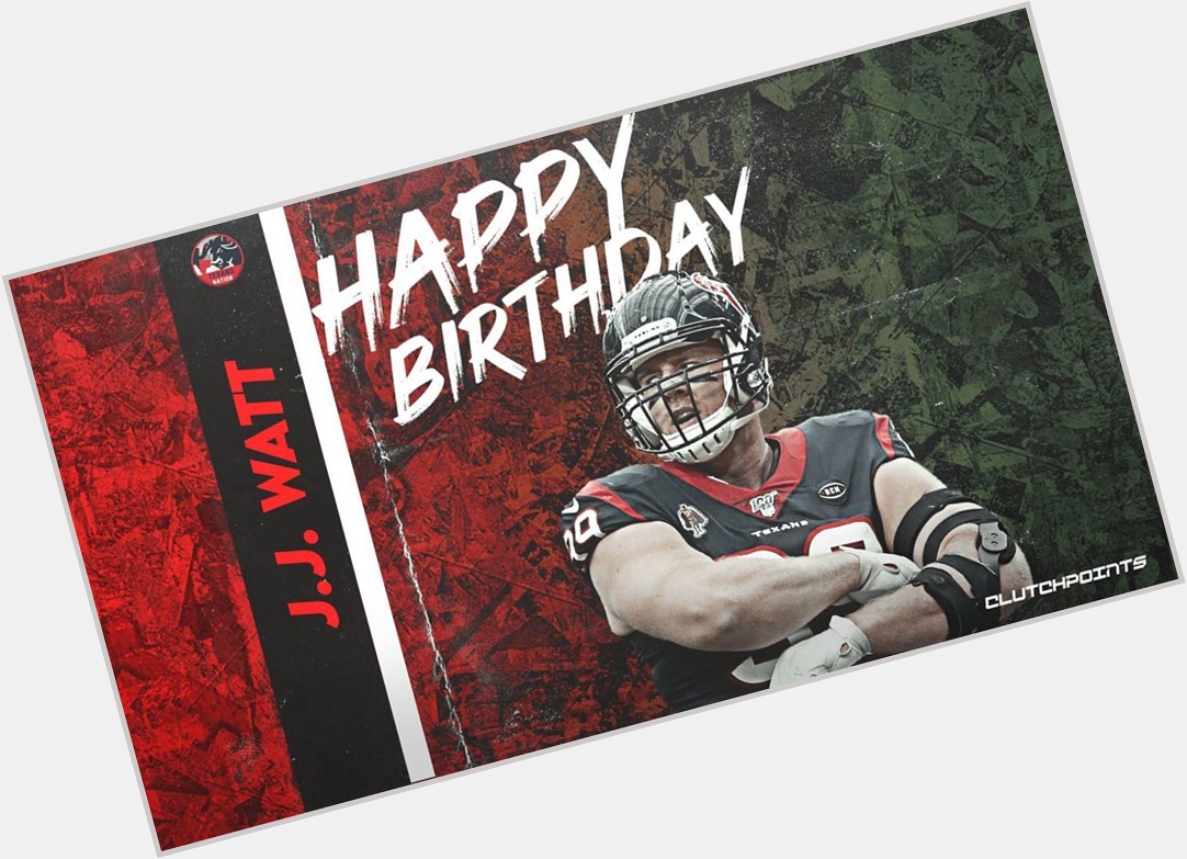 Join Texans Nation in wishing 5x Pro Bowler, and 3x DPOY, JJ Watt, a happy 31st birthday!    
