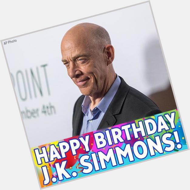 Happy Birthday, J.K. Simmons! The Oscar-winning actor is known for movies like Whiplash and Spider-Man.\" 