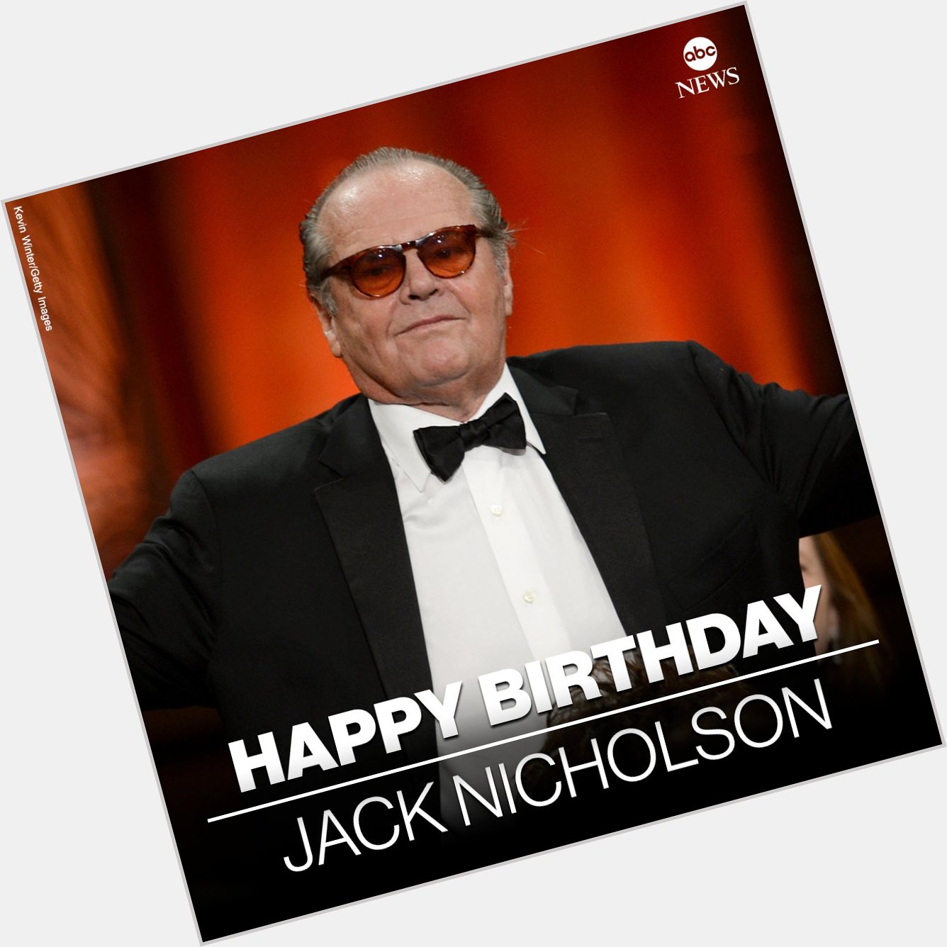 HAPPY BIRTHDAY: Actor Jack Nicholson is 85 today.  