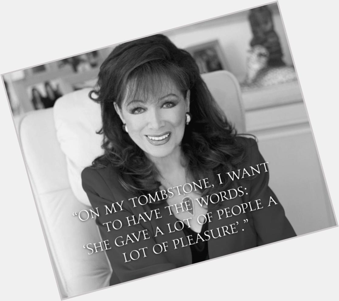 Happy birthday to the late Jackie Collins. 