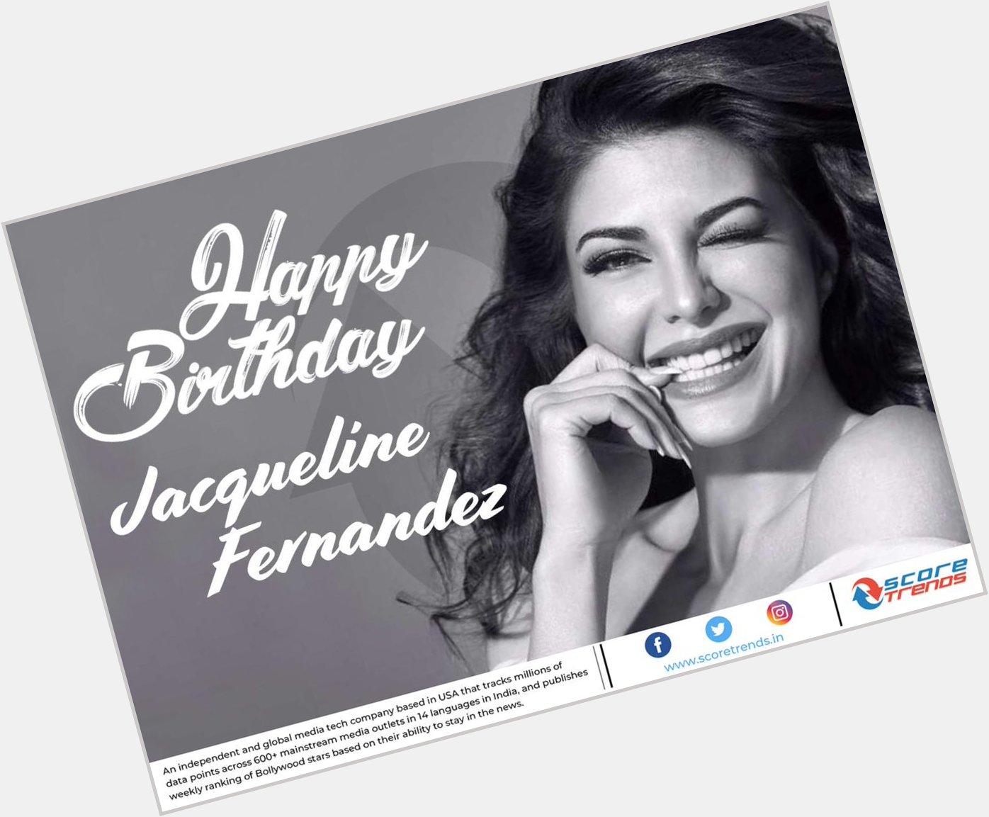 Score Trends wishes Jacqueline Fernandez a Happy Birthday!! 